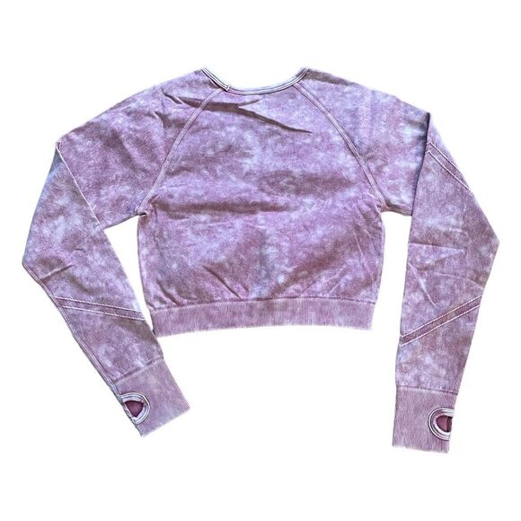 Sugar Popped Extreme Lift  Athletic Set Legging Crop Top Berry Pink Stretch Knit - Picture 3 of 9